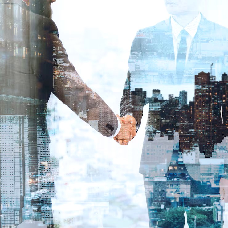 Partnership handshake, representing Enerov Industry's client relationships